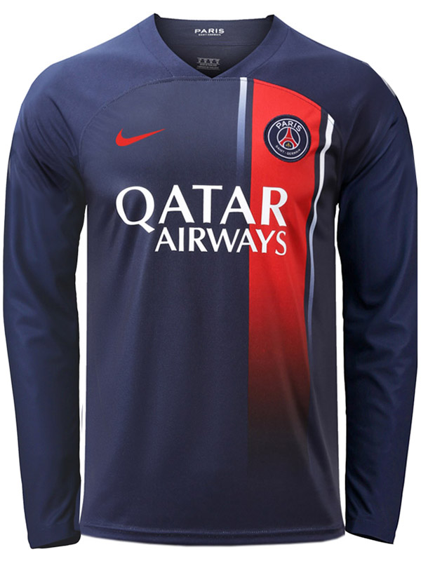 Paris saint germain domicile maillot à manches longues hommes premier uniforme de football kit de football t-shirt de sport 2023-2024